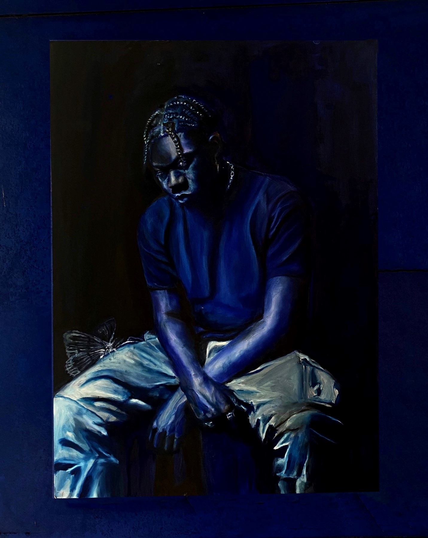 Panel 2, A Change in The Wrong Place, Oil on MDF, 50 x 70 cm, 2021