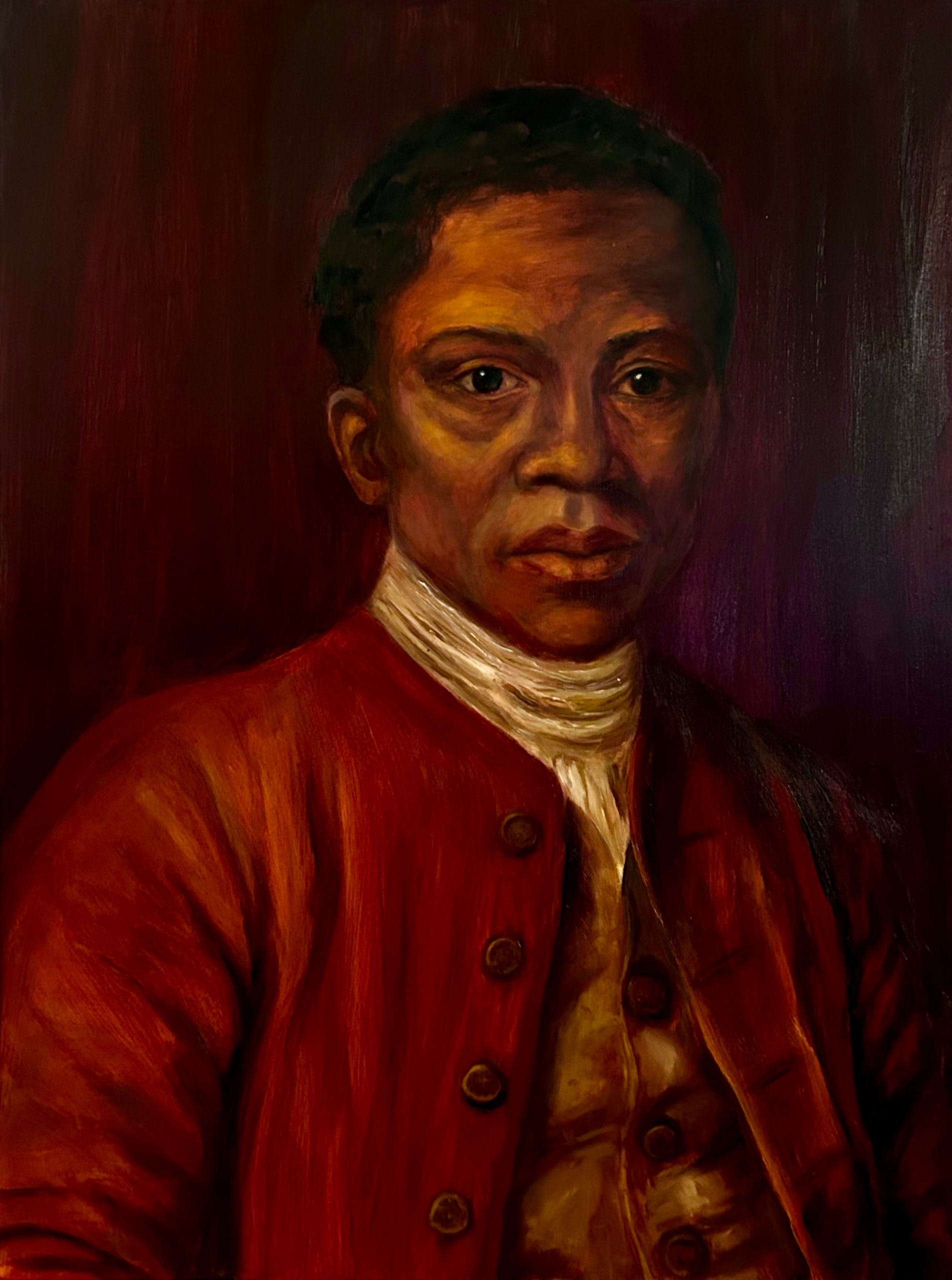 Portrait of Peter (commissioned by the Benjamin Franklin House), Oil on Linen, 70 x 50cm, 2025