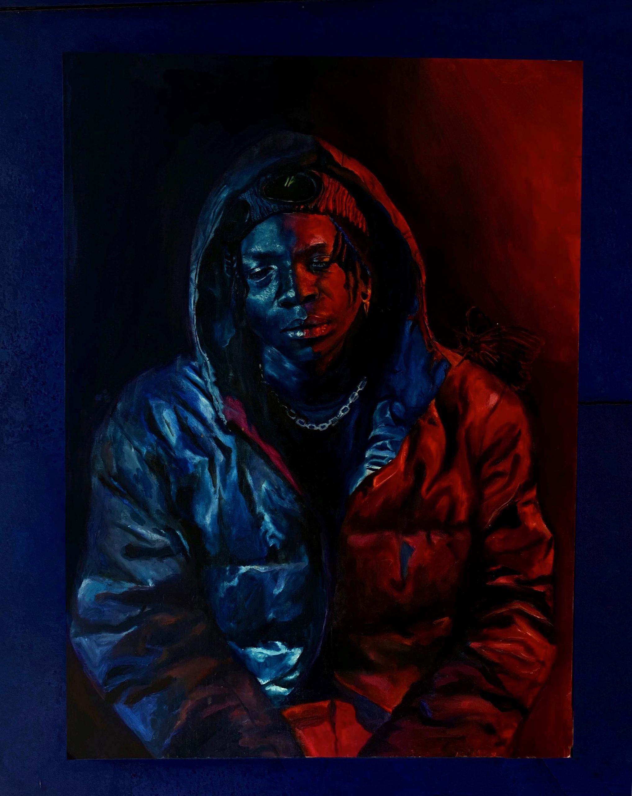 Panel 3, A Change in The Wrong Place, Oil on MDF, 50 x 70 cm, 2021
