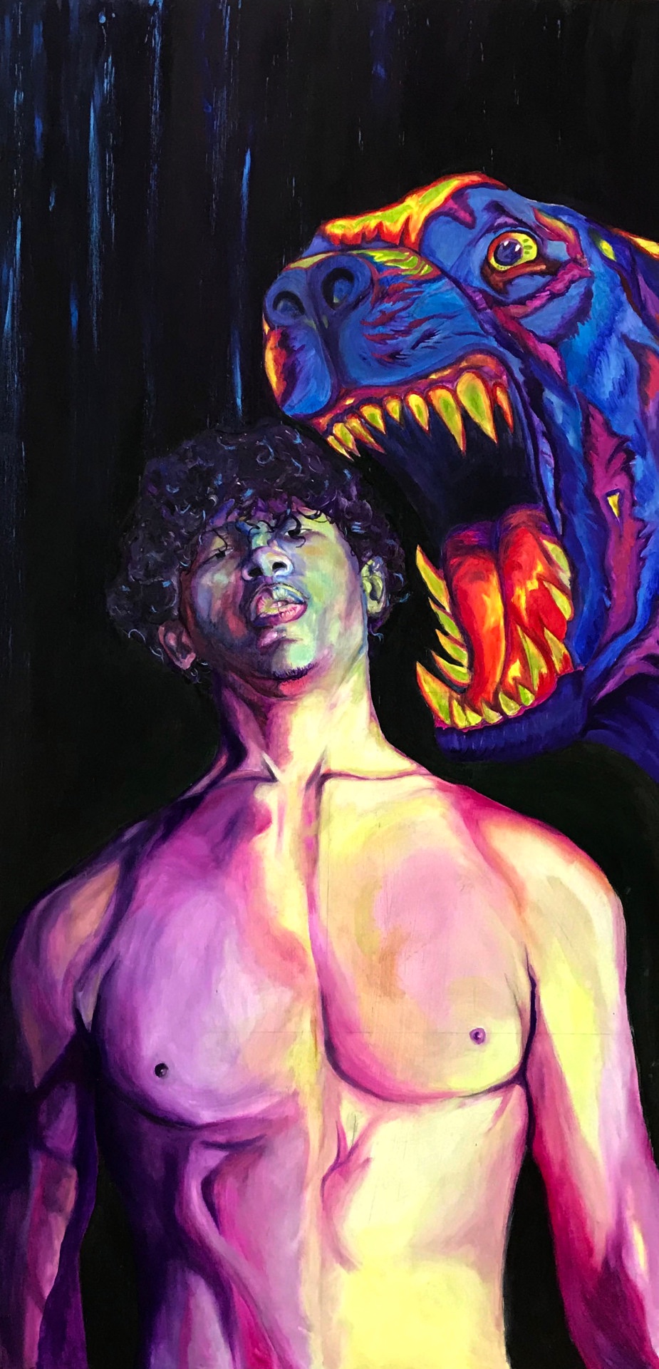 Untitled, Oil on mdf, 78 x 142 cm, 2019